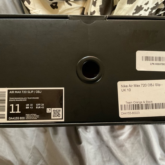 Size 11 OBJ Orange and Black SLIP New in Box-Authenticated - Picture 3 of 7